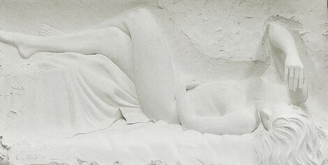 Rhapsody Bonded Sand Sculpture 1993 42x69 - Huge Mural Size Sculpture - Bill Mack