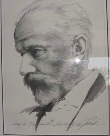 Tchaikovsky Drawing 1997 40x35 Huge Drawing - Bill Mack