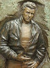 Rebel James Dean Bonded Bronze Sculpture 1989 41x31 - Huge Sculpture by Bill Mack - 0