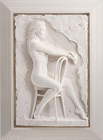 Solitude Bonded Sand Sculpture 1988 32x21 Sculpture - Bill Mack