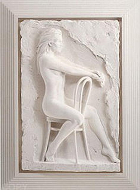 Solitude Bonded Sand Sculpture 1988 32x21 Sculpture by Bill Mack