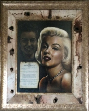 Metamorphosis of a Legend on Hollywood Sign 2008 43x53 Marilyn Monroe Painting Original Painting - Bill Mack