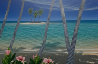 Three Palm Island 2000 32x28 Original Painting by Dan Mackin - 0