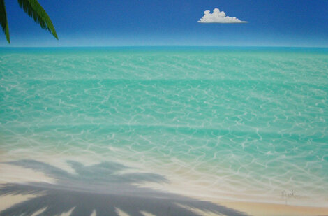 Untitled Seascape Painting 1998 48x60 Huge - Florida Original Painting - Dan Mackin