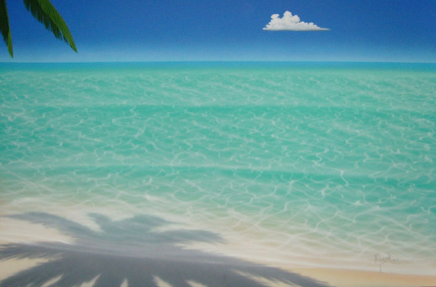 Untitled Seascape Painting 1998 48x60 Huge Original Painting by Dan Mackin