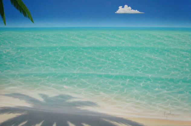 Untitled Seascape Painting 1998 48x60 Huge - Florida Original Painting by Dan Mackin