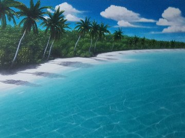 Virgin Beach 1999 54x43 Huge Original Painting - Dan Mackin