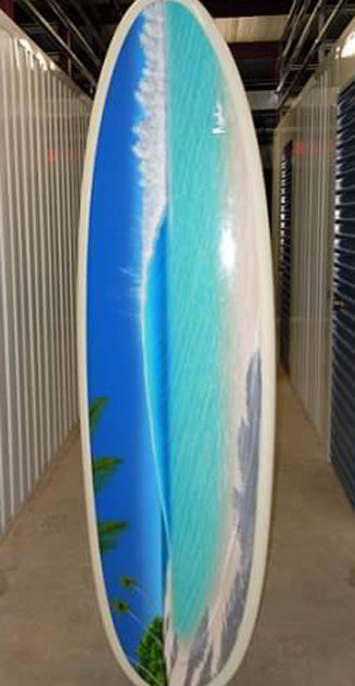 Untitled Surfboard 2008 21x80 Original Painting by Dan Mackin