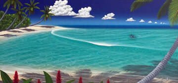 Paradise Bay 2001 50x30 Original Painting - Dan Mackin Paradise Bay 2001 50x30 Original Painting - Dan Mackin