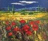 Tuscan Countryside With Poppies 2000 32x36 Original Painting by  Madjid - 0