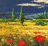 Tuscan Countryside With Poppies 2000 32x36 Original Painting by  Madjid - 1