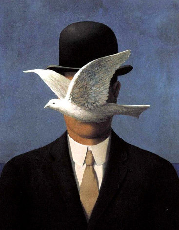 Man With Bowler Hat and Dove Limited Edition Print - Rene Magritte