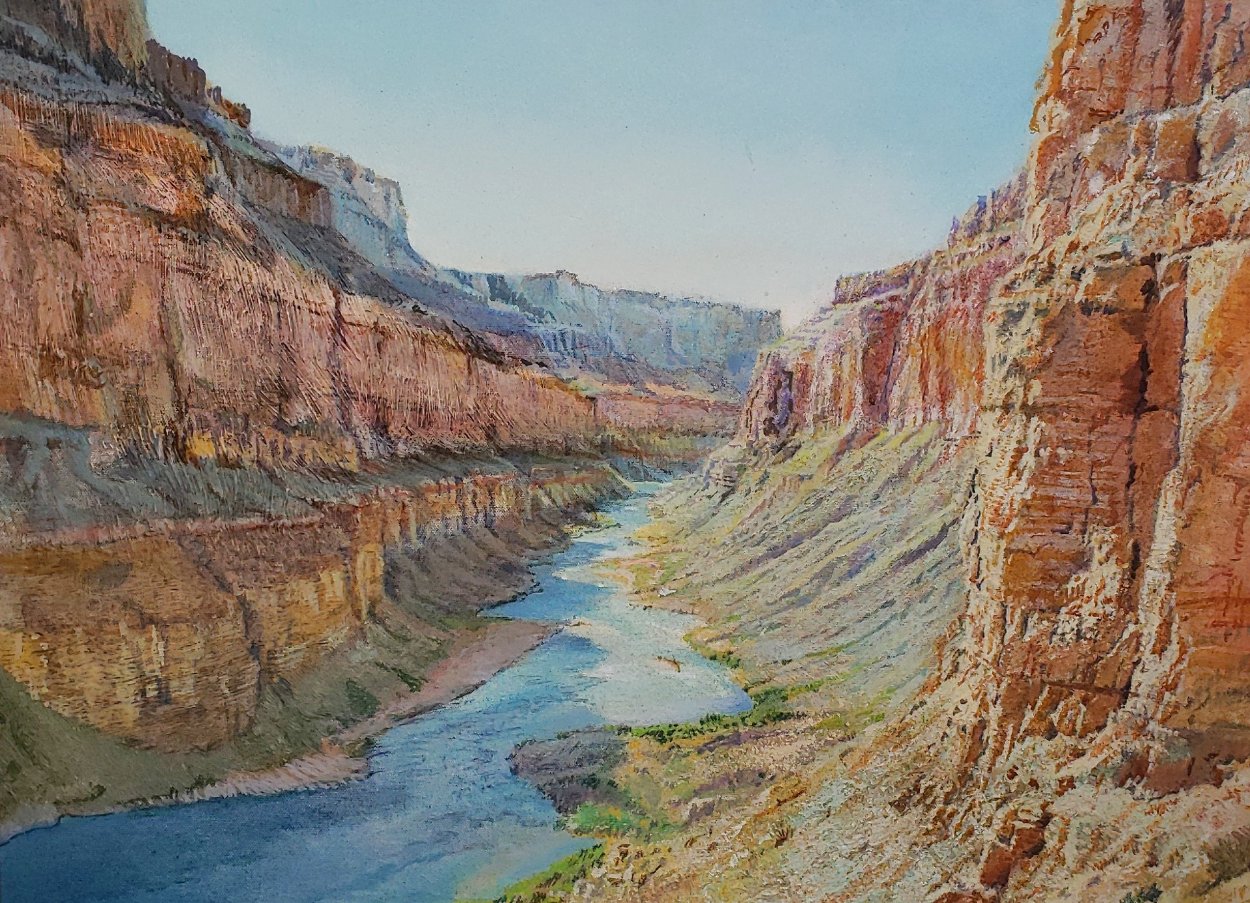 View From Nankoweap 2004 18x24 Original Painting by Merrill Mahaffey View From Nankoweap 2004 18x24 Original Painting by Merrill Mahaffey
