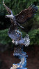 Six O'Clock Bandit Bronze Sculpture (eagle) 33 in Sculpture by Michael Maiden - 0