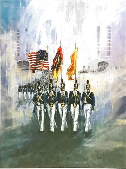 West Point Color Guard Framed Limited Edition Offset Lithograph 20x27 ...