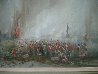 Rain, Mud, and Flames of Waterloo 1975 55x37 Huge - Belgium Original Painting by Ben Maile - 2