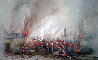 Rain, Mud And Flames of Waterloo 1975 55x37 Original Painting by Ben Maile - 0 Rain, Mud And Flames of Waterloo 1975 55x37 Original Painting by Ben Maile - 0