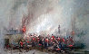 Rain, Mud, and Flames of Waterloo 1975 55x37 Huge - Belgium Original Painting by Ben Maile - 0