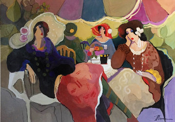 Bon Jour 2007 43x59 Huge Original Painting - Isaac Maimon Bon Jour 2007 43x59 Huge Original Painting - Isaac Maimon