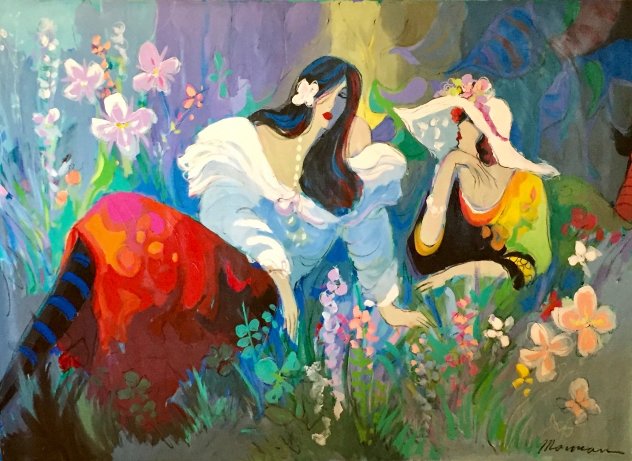 Central Park 1991 57x79 New York  Huge - New York Original Painting by Isaac Maimon