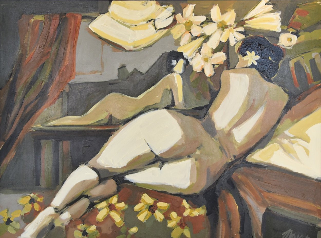 Villa Studio 52x42 Huge Original Painting by Isaac Maimon Villa Studio 52x42 Huge Original Painting by Isaac Maimon
