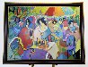 Paris in Spring Time 42x52 Huge  - France Original Painting by Isaac Maimon - 1