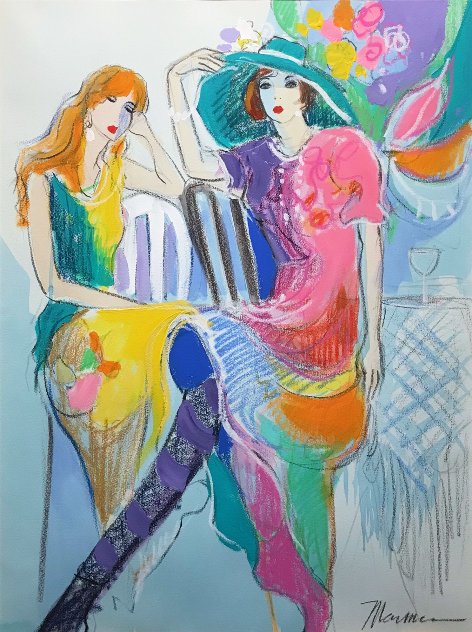 Spring Hat 1994 41x33 Huge Original Painting by Isaac Maimon