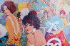 Cafe La Parisienne 2000 40x50 Huge Original Painting by Isaac Maimon - 5