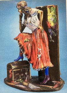Gypsy Bronze Sculpture 1993 20 in Sculpture - Isaac Maimon Gypsy Bronze Sculpture 1993 20 in Sculpture - Isaac Maimon