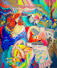 Untitled Portrait of Two Ladies 57x49 Huge Original Painting by Isaac Maimon - 0