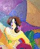 Cafe Scene IV 2004 47x59 - Huge Original Painting by Isaac Maimon - 1