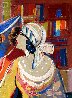 Cafe Scene V 2003 40x31 - Huge Original Painting by Isaac Maimon - 1