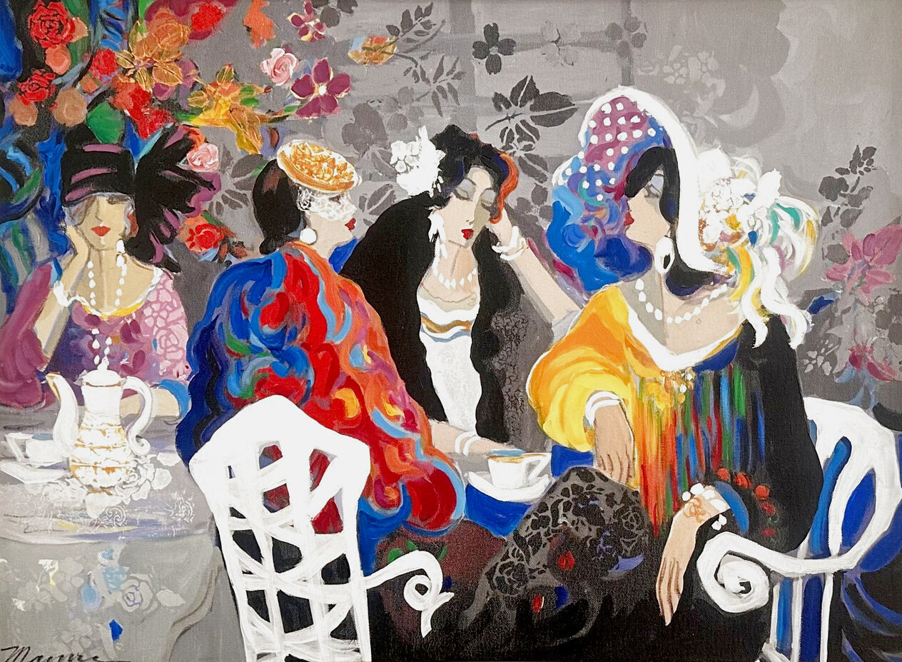 Le Cafe Limited Edition Serigraph on Canvas by Isaac Maimon - For Sale ...