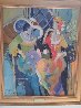 Pair of Gals 27x23 Original Painting by Isaac Maimon - 1