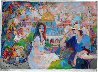 Cafe Du Ville 1995 39x55 Original Painting by Isaac Maimon - 1