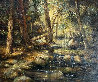 Forest Stream 1977 27x31 Original Painting by A.B. Makk - 0