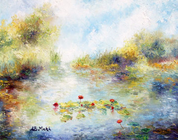 First Lillies 21x25 Original Painting - A.B. Makk First Lillies 21x25 Original Painting - A.B. Makk