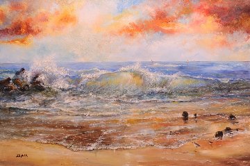 Calm of Day 1990 40x60 Original Painting - A.B. Makk Calm of Day 1990 40x60 Original Painting - A.B. Makk