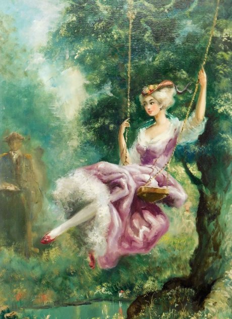 Untitled Tree Swing Original Painting by Americo Makk