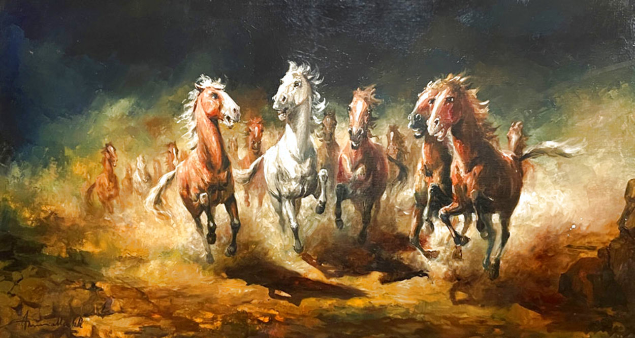 Reckless 1975 31x55 Huge Original Painting by Americo Makk Reckless 1975 31x55 Huge Original Painting by Americo Makk