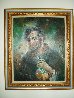 Old Man With Wine Jug 1968 38x32 Original Painting by Americo Makk - 2 Old Man With Wine Jug 1968 38x32 Original Painting by Americo Makk - 2