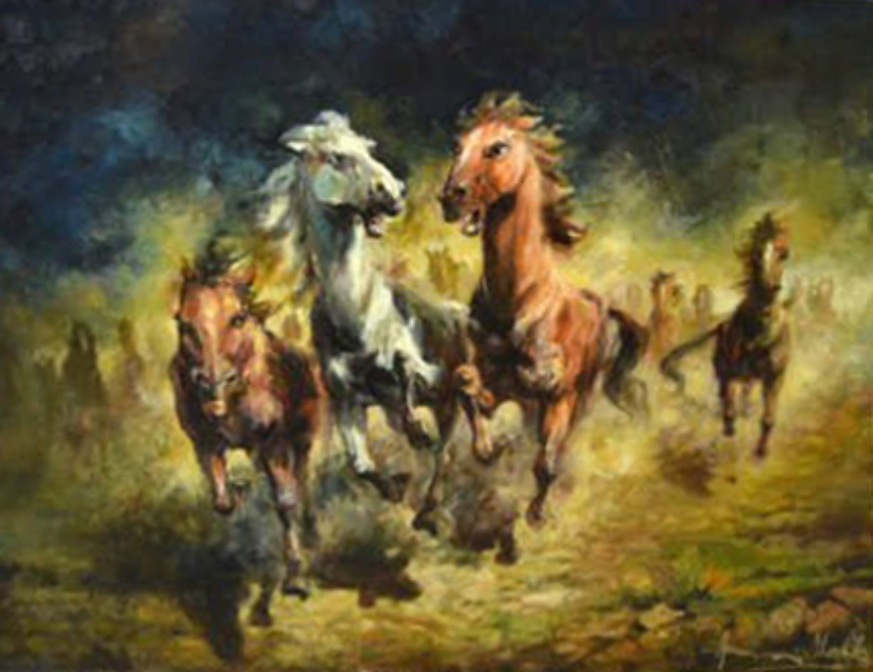 Match 37x31 Original Painting by Americo Makk Match 37x31 Original Painting by Americo Makk