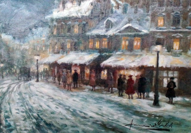 Evening Glow 23x29 Original Painting by Americo Makk Evening Glow 23x29 Original Painting by Americo Makk