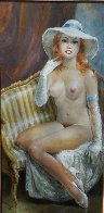 Satin Boudoir 32x56 Original Painting by Americo Makk - 1 Satin Boudoir 32x56 Original Painting by Americo Makk - 1