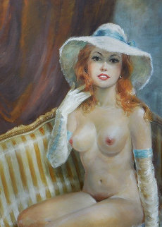 Satin Boudoir 32x56 Original Painting - Americo Makk Satin Boudoir 32x56 Original Painting - Americo Makk