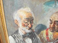 Two Elderly Musicians 38x32 Original Painting by Americo Makk - 2 Two Elderly Musicians 38x32 Original Painting by Americo Makk - 2