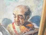 Two Elderly Musicians 38x32 Original Painting by Americo Makk - 3 Two Elderly Musicians 38x32 Original Painting by Americo Makk - 3