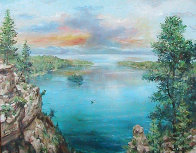 Emerald Bay 24x30 Lake Tahoe Ca 24x30 Original Painting by Eva Makk - 0 Emerald Bay 24x30 Lake Tahoe Ca 24x30 Original Painting by Eva Makk - 0