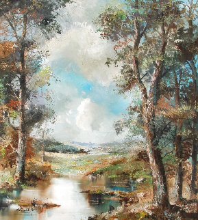 Landscape 40x37 Huge Original Painting - Eva Makk Landscape 40x37 Huge Original Painting - Eva Makk