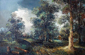 Landscape 32x44 Huge Original Painting - Eva Makk